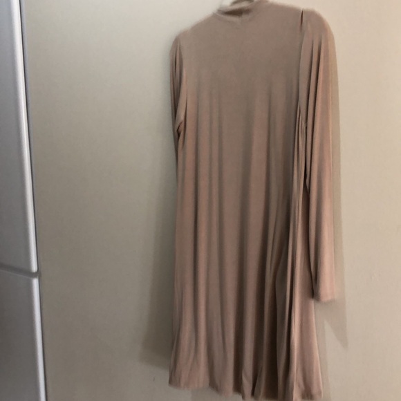 Long 39” Taupe Cardigan Size Medium - Picture 3 of 5